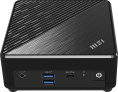 Неттоп MSI Cubi N ADL-019RU N100 0.8 4Gb SSD128Gb UHDG Windows 11 Pro 2xGbitEth WiFi BT 65W черный 9S6-B0A911-265