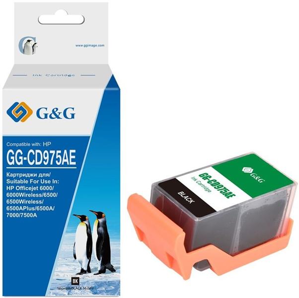 Картридж Cartridge G&amp;G 920XL для Officejet 6000/6500/7000/75000, черный 1200 стр. GG-CD975AE