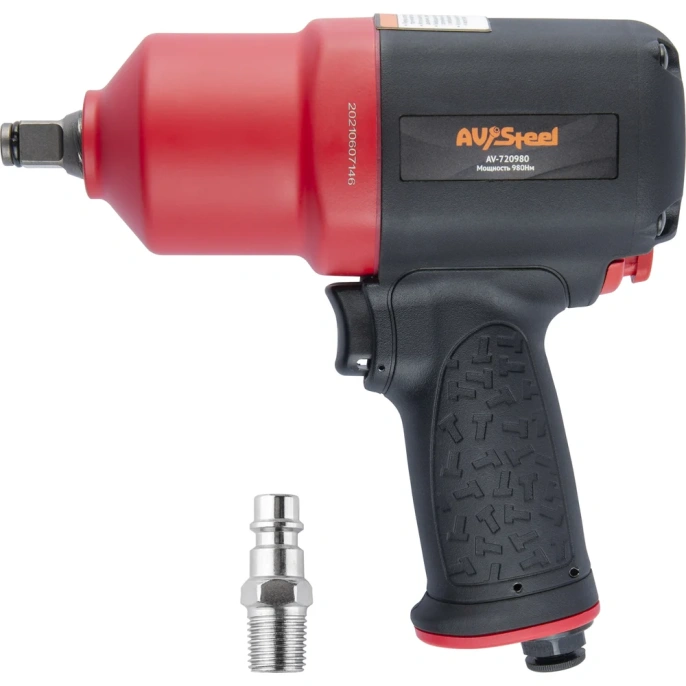 Пневмогайковерт AV Steel  1/2"dr. 1310Нм композитный 2,0кг Twin hammer AV-720980