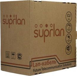 Кабель сетевой информационный Suprlan Median 01-0225-4 кат.5E UTP 2 пары PVC внутренний 500м серый
