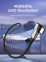 Кабель CABLETIME CC11K (CT-C160-PU31-CMRHD1-S1.8) 1.8 м, USB TYPE C - HDMI 90° 4K/60 Гц