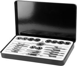 Набор метчиков/плашек Av Steel AV-921209 в комплекте 24 предмета жесткий кейс