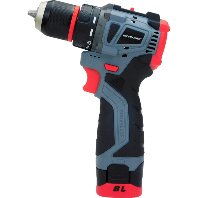 Аккумуляторный бесщеточный шуруповерт Profipower BL-161 16В, 40Нм, Li-ion 2 шт, 2.0Ач,2 скорости, 0.8-10 мм, З/У, в кейсе E0210