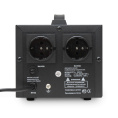 Стабилизатор POWERMAN AVS 500D, черный, ступенчатый регулятор, цифровые индикаторы уровней напряжения, 500ВА, 140-260В, максимальный входной ток 5А, 2 евророзетки, IP-20, напольный, 200мм х 150мм х 140мм, 2,3 кг./ Stabilizer POWERMAN AVS 500D, black, ste 