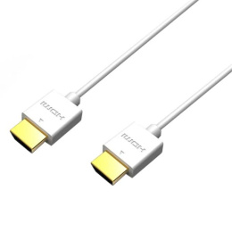 Кабель HDMI LAZSO WH-511 2m Миниатюрный кабель для передачи сигналов HDMI 1.4, максимальное разрешение 4Кх2К. Круглое сечение. Тип разъёмов А-А вилка-вилка , 19 pin, позолоченные контакты. Сечение жил 36AWG, т (WH-511(2M))