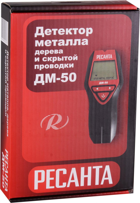 Детектор металла Ресанта ДМ-50, глубина до: 5см, с автокалибровкой [61/10/533]