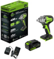 Гайковерт Greenworks GD24IW400 аккум. патрон:квад.1/2" 3802907CUG