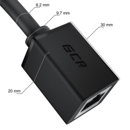 GCR Удлинитель патч-корда прямой 3.0m, UTP медь, кат.6, 24 AWG, ethernet high speed 10 Гбит/с, RJ45, GCR-52651 Greenconnect