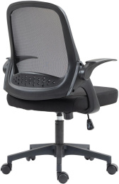 Кресло Cactus CS-MC212-BK, ткань, до 100кг, топ-ган, откидные подлокотники,  черный