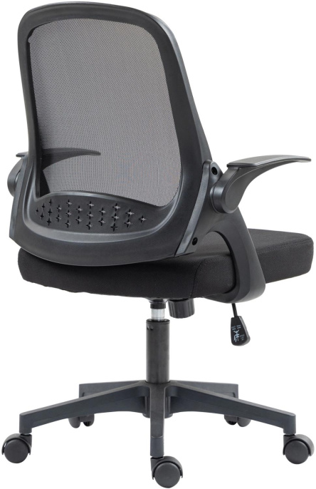Кресло Cactus CS-MC212-BK, ткань, до 100кг, топ-ган, откидные подлокотники,  черный