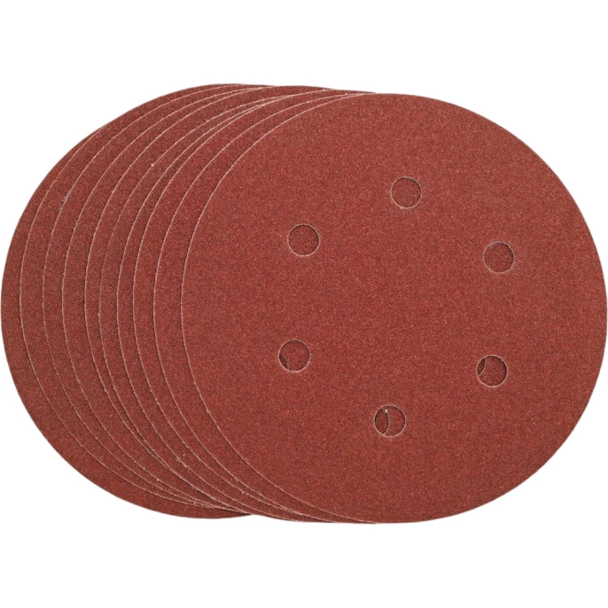 Круг шлифовальный на липучке по дереву/металлу 10 шт. (150 мм; P100; 6 отверстий) Gigant G-1031