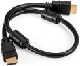 Кабель HDMI ExeGate EX-CC-HDMI2-0.5F (19M/19M, v2.0, 0,5м, 4K UHD, Ethernet, ферритовые кольца, позолоченные контакты) EX287721RUS