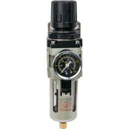 Фильтр-влагоотделитель для компрессора с регулятором давления 3/8"; манометр; 1500 л/мин; 10 бар Gigant GAW3000-03