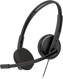 Гарнитура Creative HS-220,  для контактных центров, накладные,  проводные, черный [51ef1070aa000]
