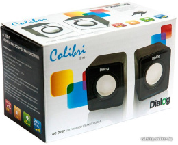 Колонки  Dialog Colibri AC-02UP BLACK {акустические 2.0, 5W RMS, питание от USB}