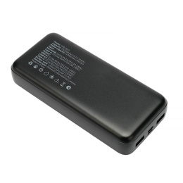 Gembird Портативный аккумулятор, 20000мАч, QC/PD, дисплей, черный GPB-20Q