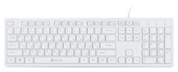 Клавиатура Оклик 500M белый USB slim Multimedia (1061586) кабель 1.5м