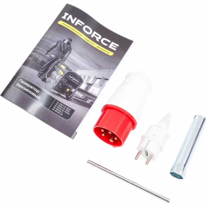 Бензиновый трехфазный генератор Inforce (8,5 кВт при 400/230В; эл.стартер; ATS; колёса и ручки) GL 8500E-3D