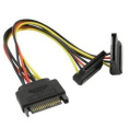 ORIENT C574 Переходник питания SATA 15pin M - 2 x SATA 15pin F , угловые разъем