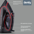 Утюг DOMFY DSC-EI606, с паровым ударом, 2600Вт, с автоотключением, черный и красный