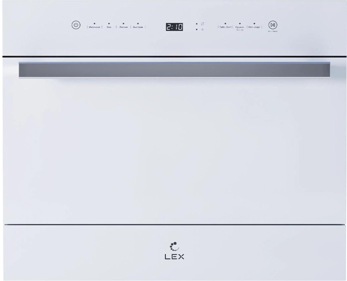 Посудомоечная машина LEX DW4541WH Compact, компактная, настольная, 56см, загрузка 6 комплектов, белая [chga000012]