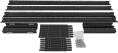 Стойка двухрамная NTSS NTSS-2POR24U/600-1000-BL 24U 550ммx1000мм 600кг черный