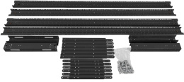 Стойка двухрамная NTSS NTSS-2POR24U/600-1000-BL 24U 550ммx1000мм 600кг черный