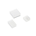 Набор радиаторов ACD RA536 White 3 in 1 Heat Sink Set Aluminum 15x10x5мм, 14x14x6мм и 8.8x8.8x5мм for Raspberry Pi 4B комплект из 3шт