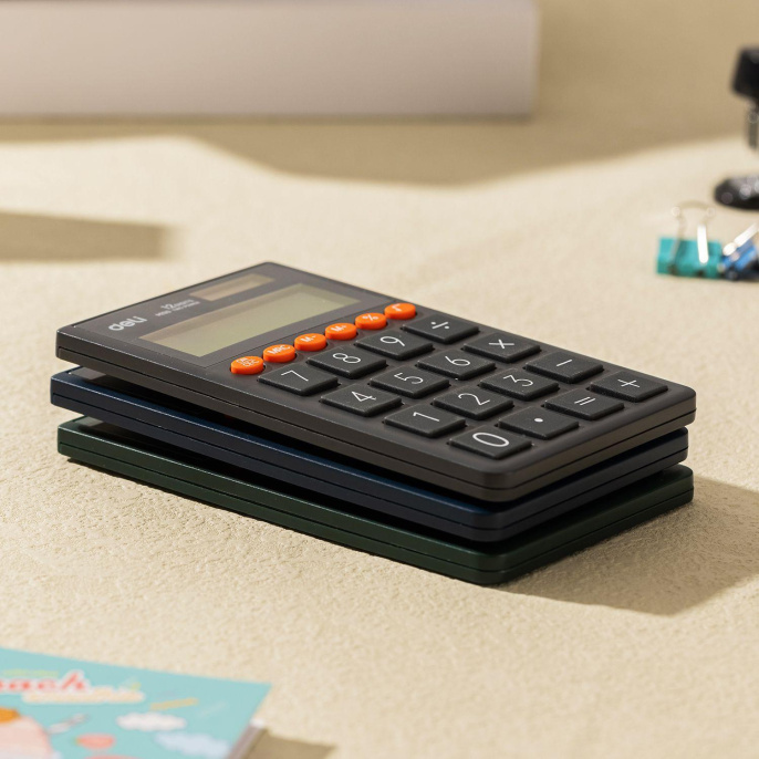 Калькулятор Deli EM130BLUE,  12-разрядный, синий