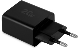 Сетевое зарядное устройство Digma DGW2D, USB-A, USB-C, 20Вт, 3A, черный [dgw2d0f110bk]