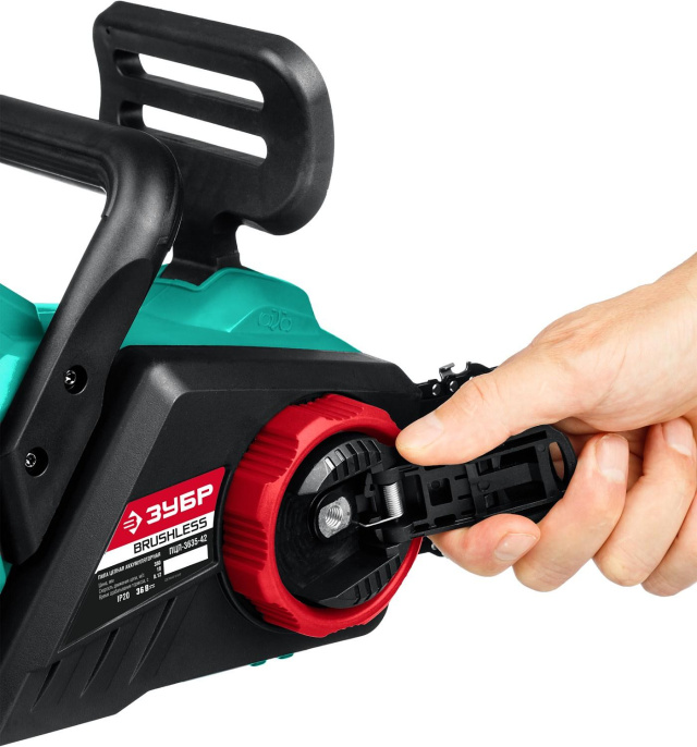 Цепная пила Зубр ПЦЛ-3635-42,  аккумуляторная,  36В,  4Ач,  с двумя аккумуляторами