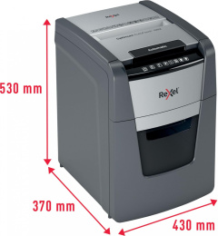 Уничтожитель бумаг Rexel Optimum AutoFeed 100X, с автоподачей, P-4, 4х28 мм, 100 лист. одновременно, 34л [2020100xeu]
