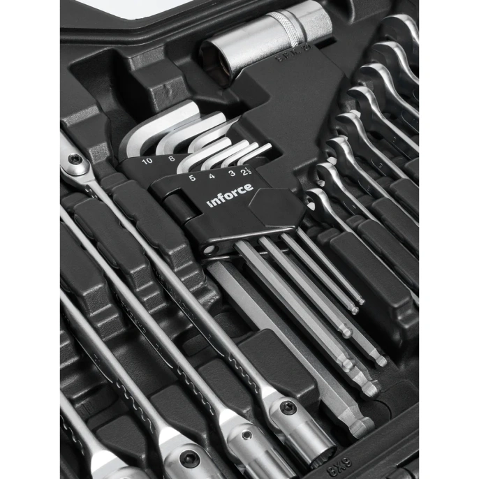 Набор инструментов Inforce 85 предметов 1/2", 1/4" Inforce, Сталь Cr-V, Профессиональный, 06-07-14