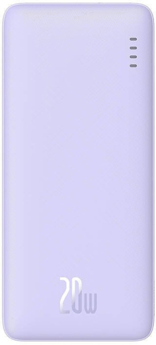 Портативное зарядное устройство Baseus Airpow P10022804513-00 Power Bank 20000mAh 20W Nebula Purple (With cable USB to Type-C 50cm White) (мощность: 20 Вт, тип разъема: USB Type C, порты: 1 x USB-C + 1 x USB-A + 1 x Micro, превосходная безопасность)