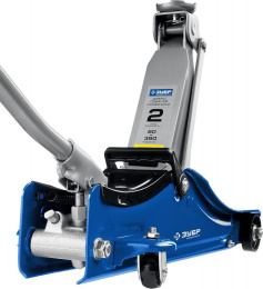 Домкрат Зубр Профессионал T55 подкатной гидравлический синий 43058-2