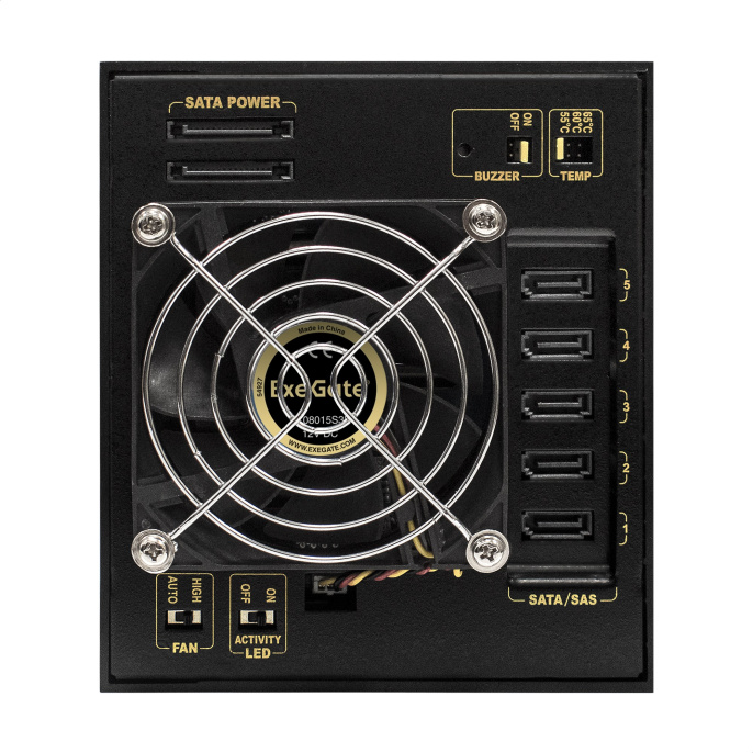 Корзина для HDD ExeGate HS535-12G (универсальная, на 5*3,5" SATA3/12G SAS HDD, занимает 3*5,25" отсека, RTL) EX289284RUS