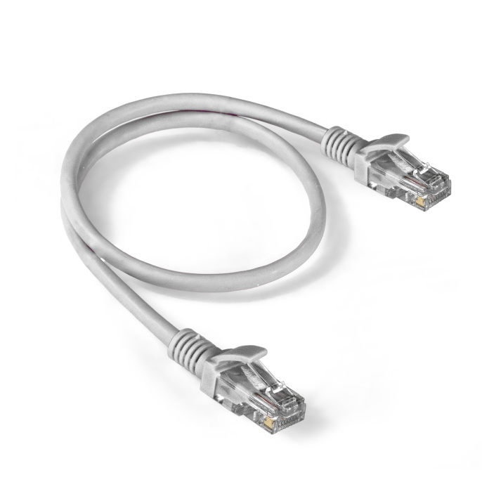 Патч-корд LSZH ExeGate UTP-RJ45-RJ45-5e-0,5M-LSZH-GY, UTP, cat.5e, 0.5м, серый EX286379RUS