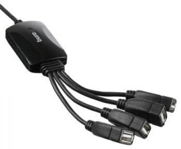 Хаб (разветвитель) Buro BU-HUB4-0.3-U2.0-Splitter, черный