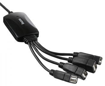 Хаб (разветвитель) Buro BU-HUB4-0.3-U2.0-Splitter, черный