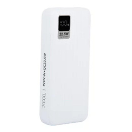 Perfeo Powerbank WATERFALL 20000 mAh/LED дисплей/PD + QC 3.0/Type-C/2 USB/Выход: 5A, max 22.5WWhite PF_E1470