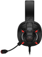 Гарнитура игровая Acer Nitro OHW306, для компьютера, мониторные, проводные, черный / красный [zl.hdsee.00e]