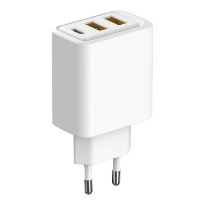 Rexant 18-2213 Сетевое зарядное устройство с двумя портами USB-A и одним портом USB-C, 10Вт