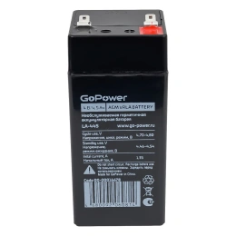 Аккумулятор свинцово-кислотный LA-445 4V 4.5Ah GoPower 00-00016678