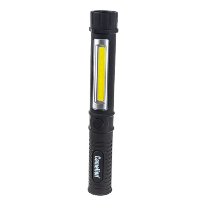 Camelion LED51521 фонарь-ручка, COB LED+1W LED, 3XR03, пластик, магнит, клипса, блистер