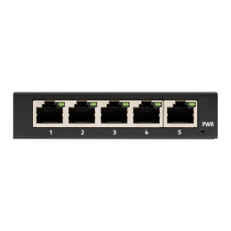 Коммутатор неуправляемый ExeGate EDGS-1005D (5-портовый гигабитный UTP 10/100/1000 Base-T, металлический корпус, с функцией энергосбережения (Green Ethernet Technology), настольный) EX298693RUS