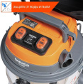 Строительный пылесос Daewoo DAVC 6030S 3200Вт уборка: сухая/сбор воды/выдув серебристый