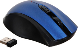 Мышь беспроводная Acer OMR031, радио, оптическая, USB, 1600dpi, черный и синий [zl.mceee.008]