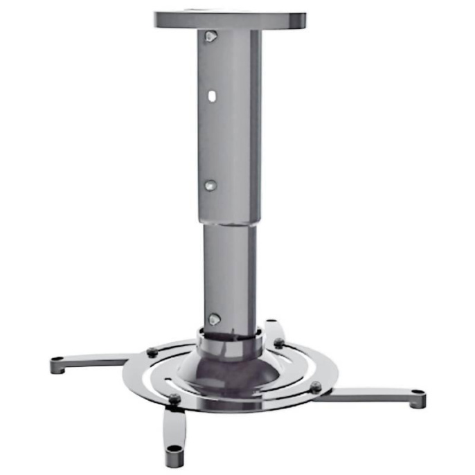 Кронштейн для проектора Cactus CS-VM-PR05M-AL, до 24кг, потолочный, поворот и наклон, серебристый