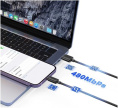Кабель Usams US-SJ689 Lightning 2.4A Striped Data Cable-KY Series 1m Черный (SJ689USB01)
