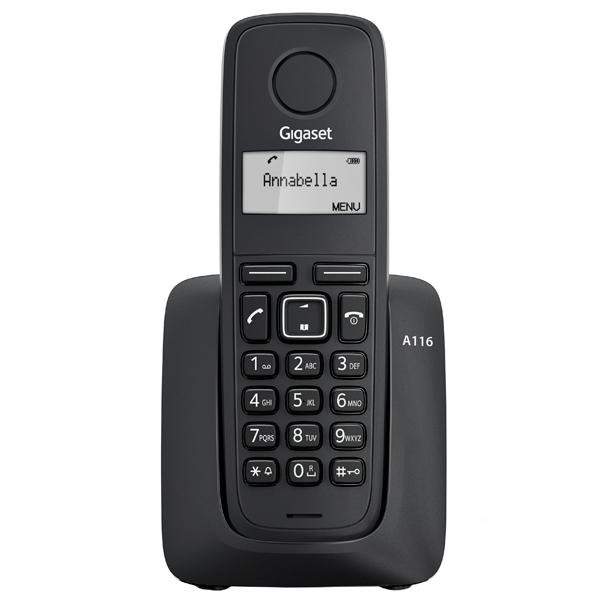 Радиотелефон Gigaset A116 RUS,  черный [s30852-h2801-s301]